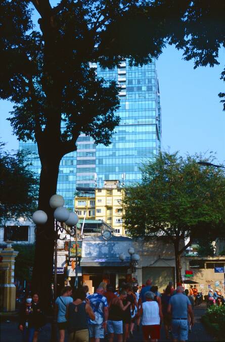 Apartment building at 22 Gia Long Street, where a helicopter evacuated Americans from the roof during the Fall of Saigon. Picture: Jasper Lindell Apartment building at 22 Gia Long Street, where a helicopter evacuated Americans from the roof during the Fall of Saigon. Picture: Jasper Lindell