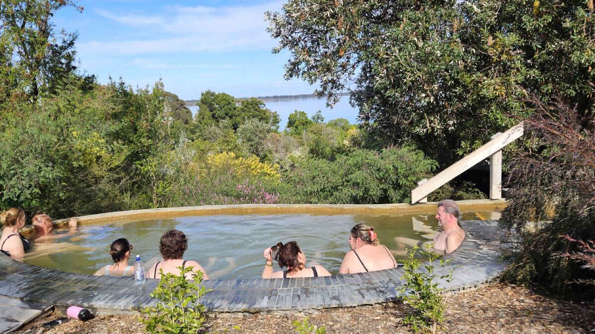 A soak in one of many pools.