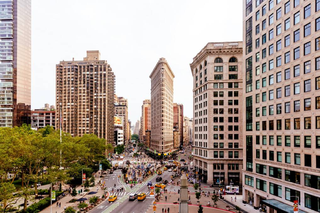 A view of Broadway, Fifth Avenue and the Flatiron building. Picture: Getty Images