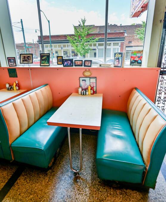 Elvis's favourite booth at the Arcade. Elvis's favourite booth at the Arcade.