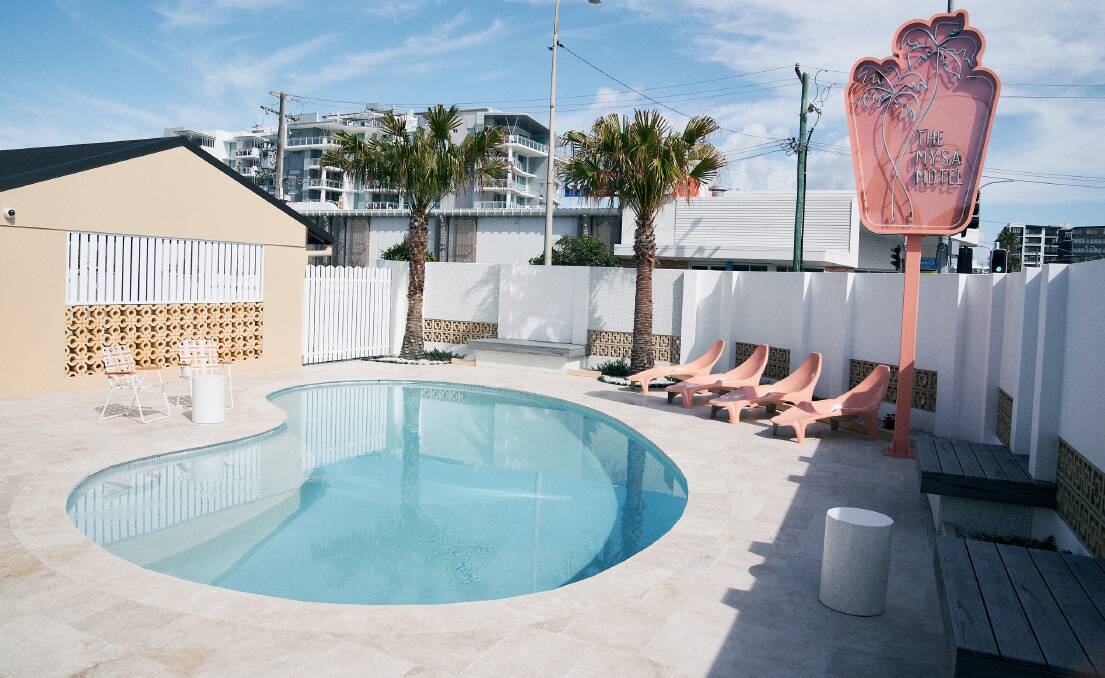 The Mysa Motel pool area. The Mysa Motel pool area.