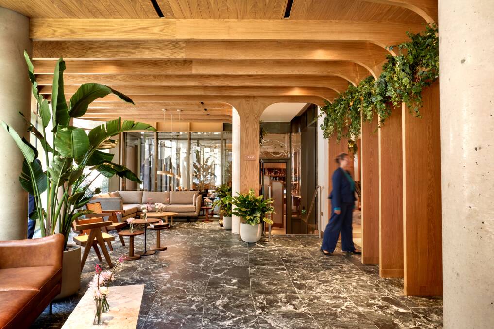 The BoTree Hotel's stylish lobby. The BoTree Hotel's stylish lobby.