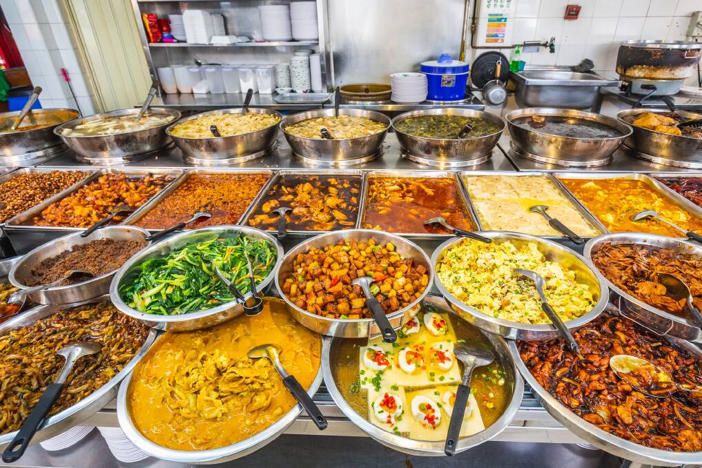 Newton Centre food market in Singapore.