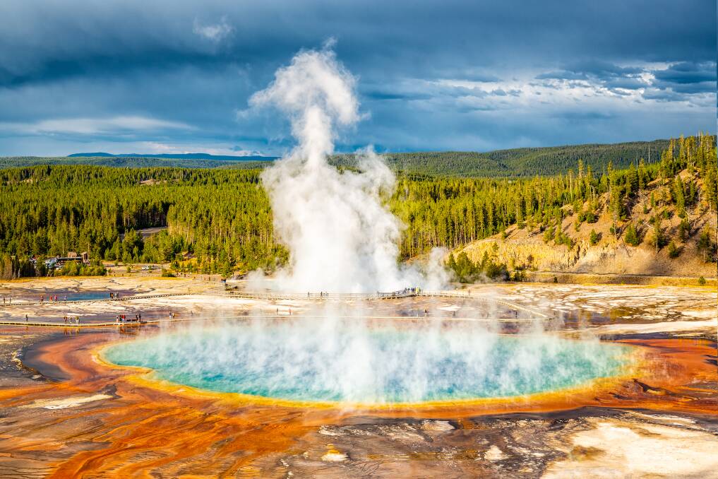 Yellowstone's Grand Prismatic hot spring. Picture: Getty Images