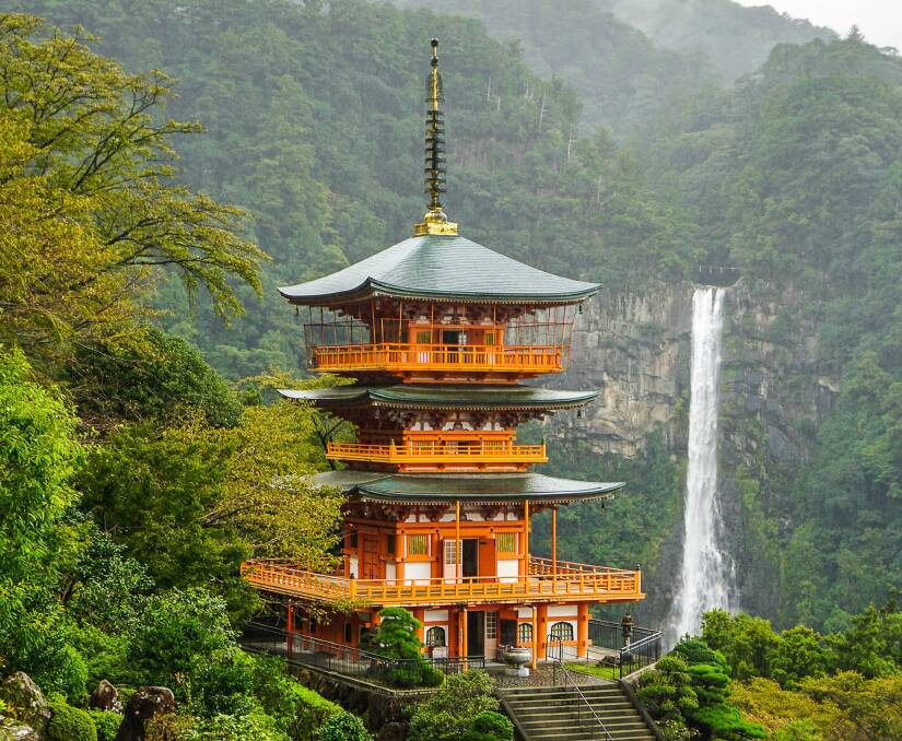 Pilgrims on the Kumano Kodo trail in Japan. Picture: JNTO