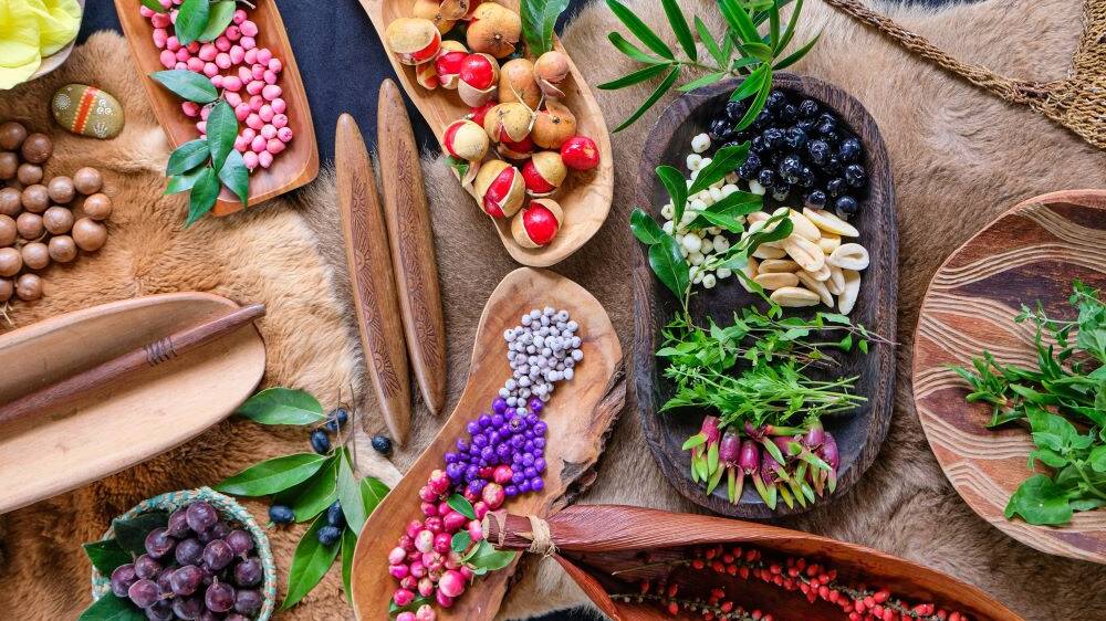 Bush tucker snacks.