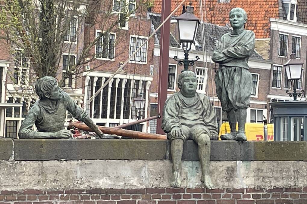 Statues on the Hoorn harbourfront. Picture by Sarah Maguire