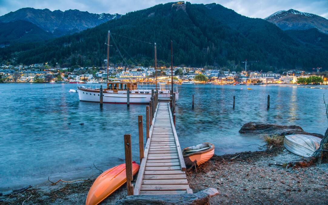 A view of Queenstown. A view of Queenstown.