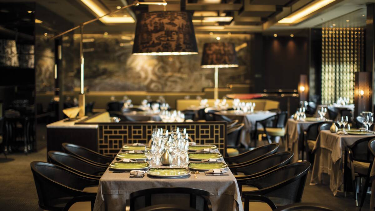 One of the restaurants on the ship.