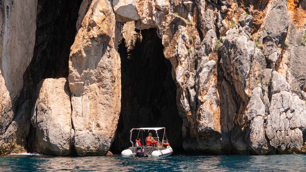 Pirate's Cave at Dhermi. Pirate's Cave at Dhermi.