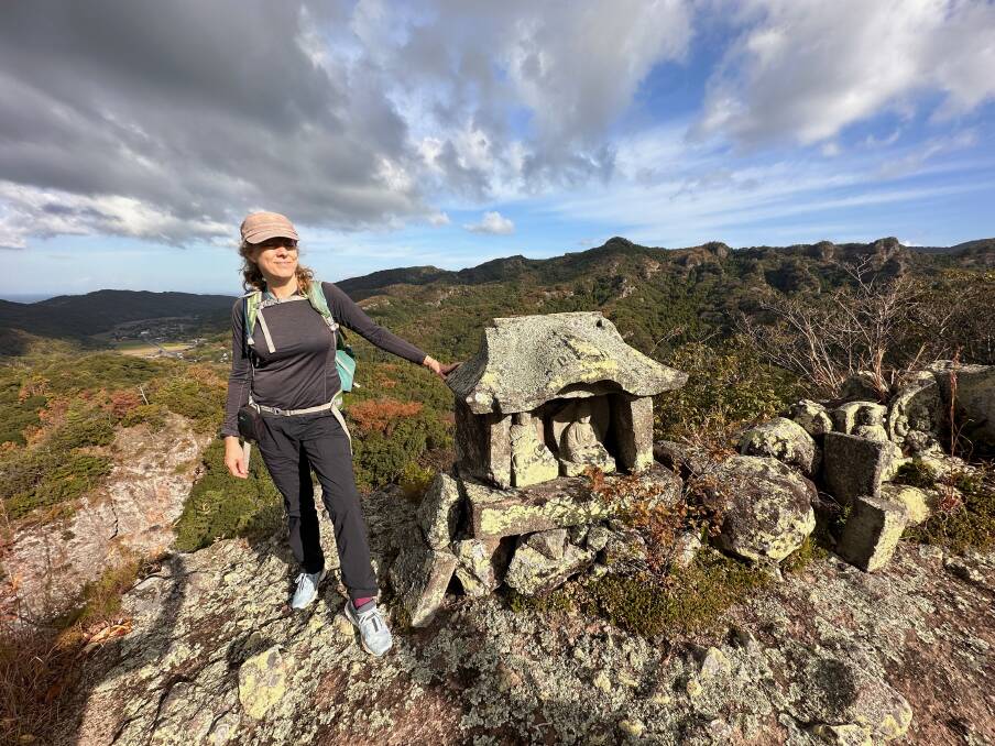 The writer on the Kunisaki Long Trail. The writer on the Kunisaki Long Trail.