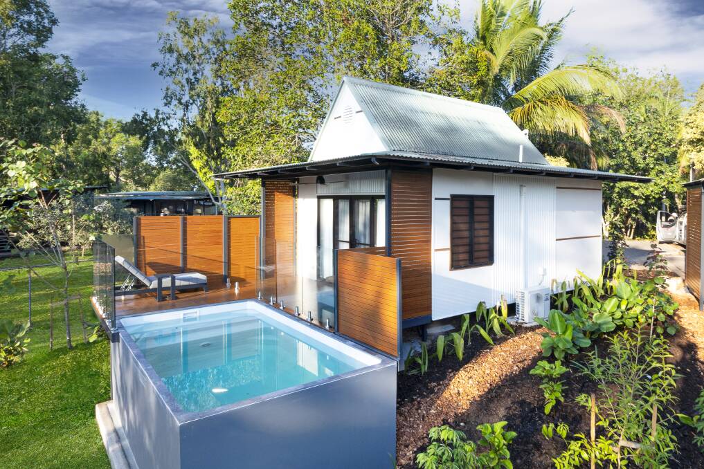 A pool villa. A pool villa.