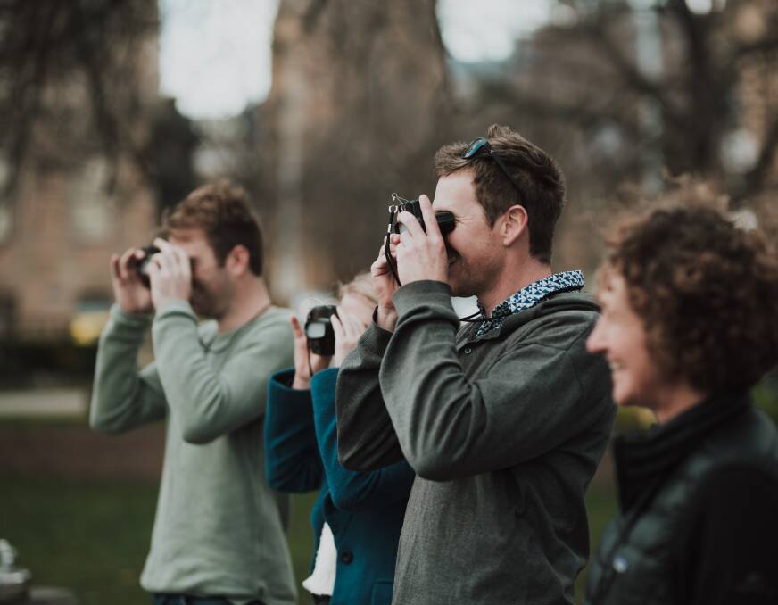 Peeking into the past on the viewfinder tour.