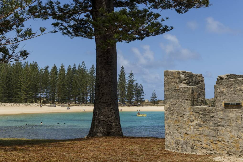 Ruins, pines and snorkelling on the shores of Emily Bay. Picture by Kate Cox