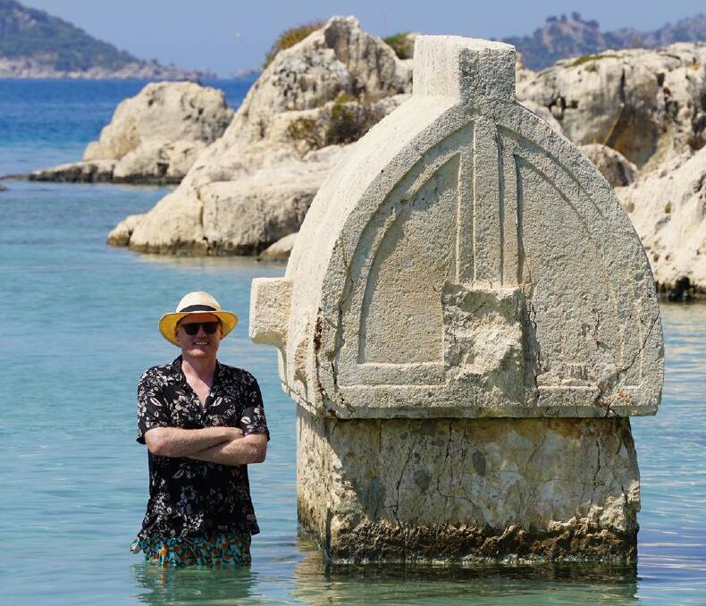 Lycian sarcophagus near Kekova sunken city. Lycian sarcophagus near Kekova sunken city.