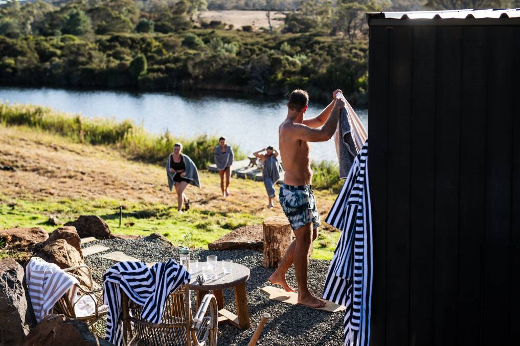 A dip in the river