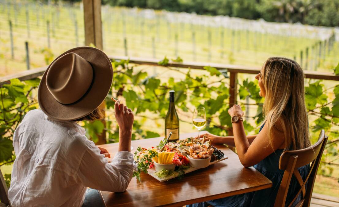 Overlooking the vines at Two Chimneys Wines. Picture supplied
