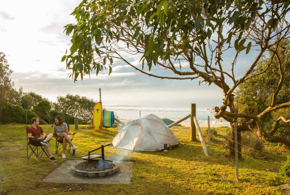 Camping in Mimosa Rocks National Park NSW.