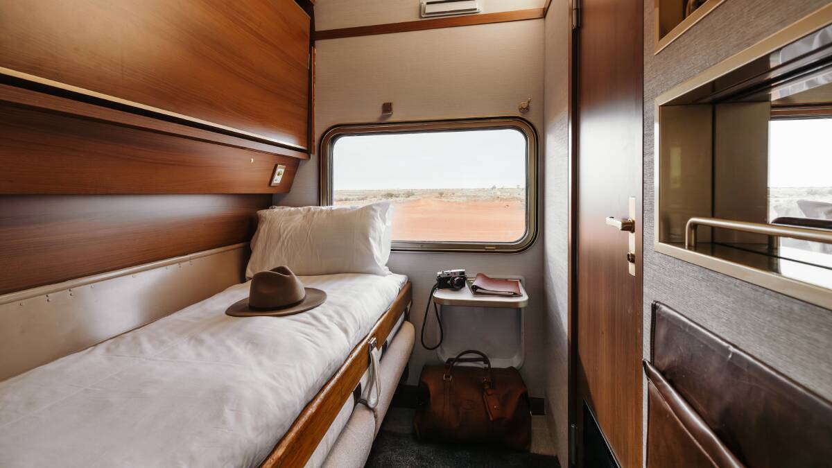 Inside a Gold Premium twin cabin. Inside a Gold Premium twin cabin.