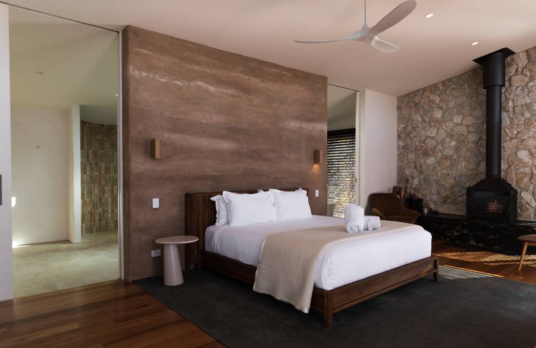 The bed is king-sized in a generous space. Picture: Lee Besser
