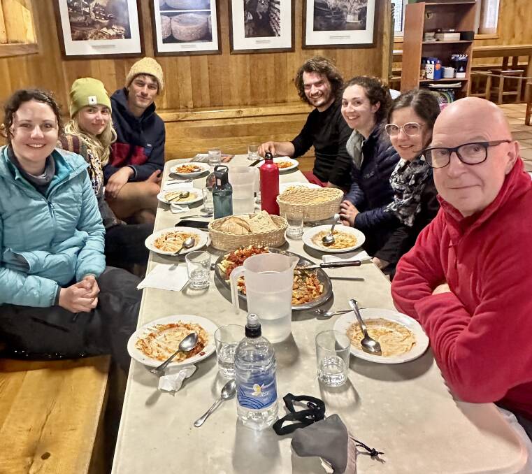 Convivial dinner. Convivial dinner.