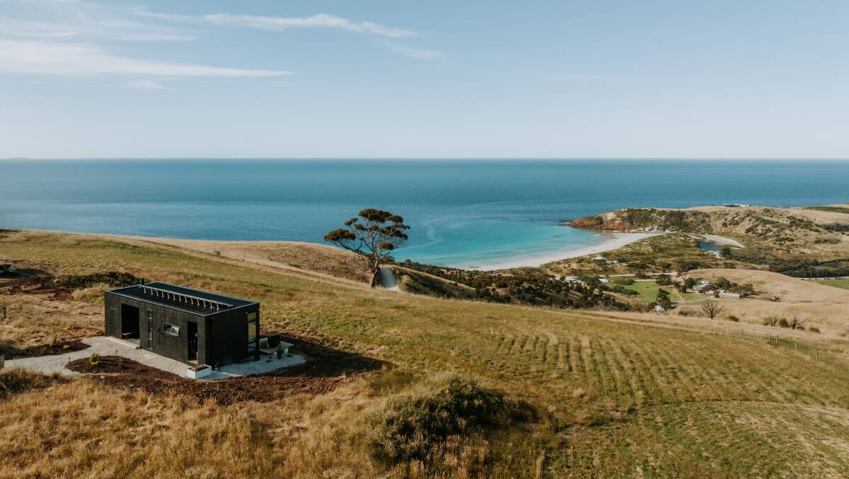A Wander pod looks out across the Great Australian Bight. A Wander pod looks out across the Great Australian Bight.
