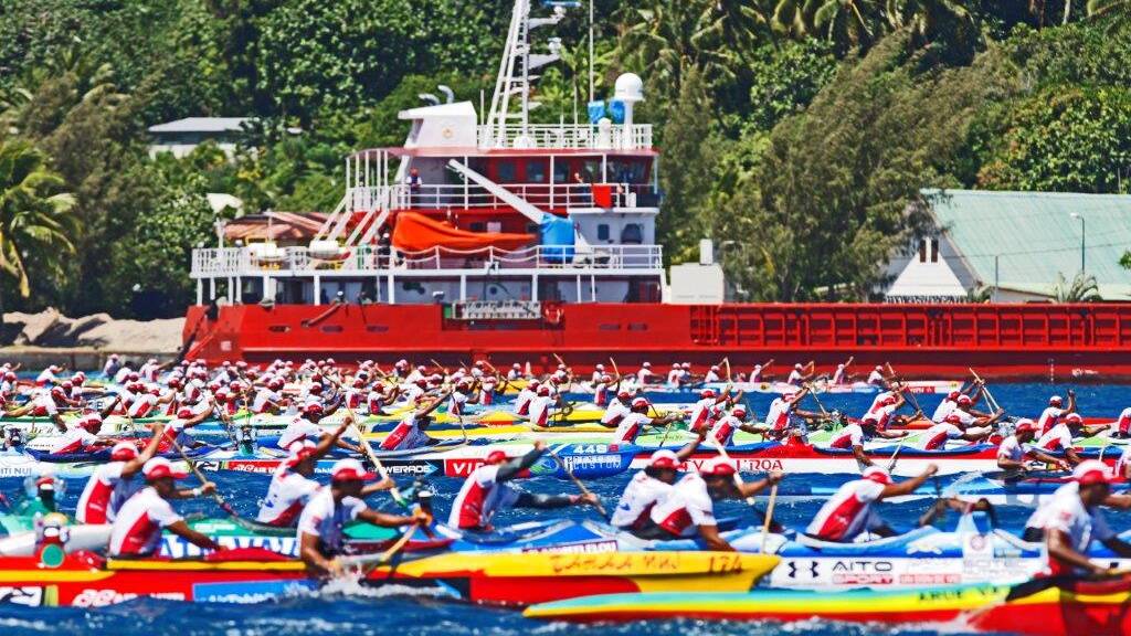 Hawaiki Nui Va'a race. Picture: Steve Dickinson