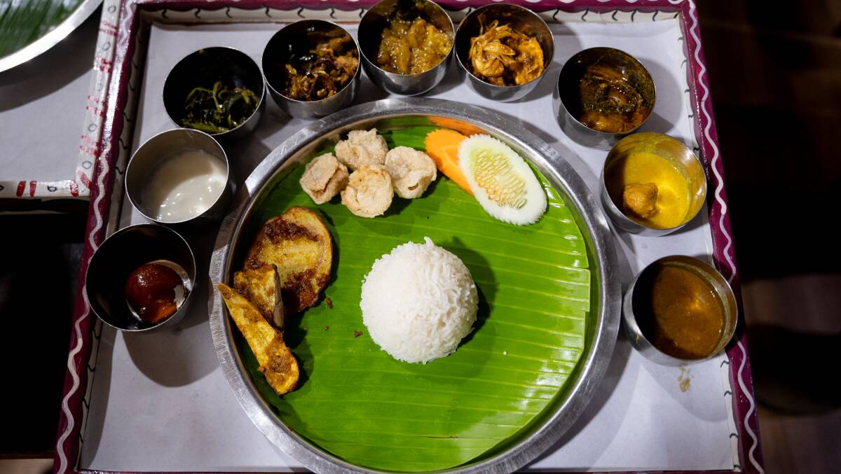 Nepal's national dish, thali.
