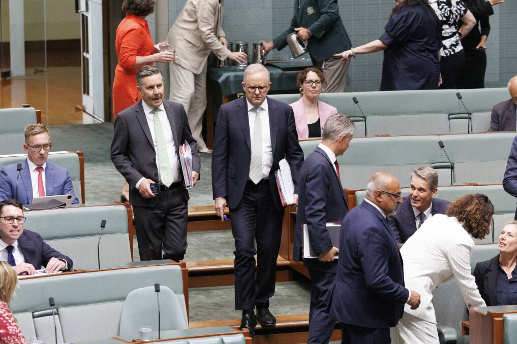 The PM arrives for Question Time. Picture by Keegan Carroll