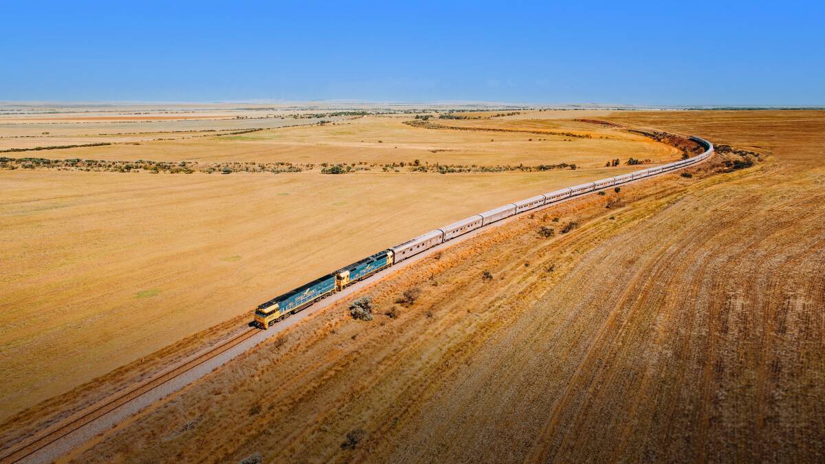 The Indian Pacific train. The Indian Pacific train.