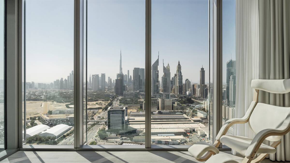 Views of the Dubai skyline from the property.