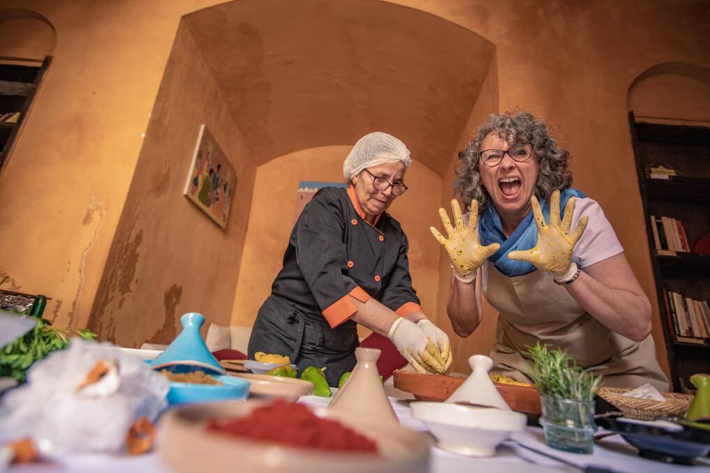 A cooking class with G Adventures in Morocco.