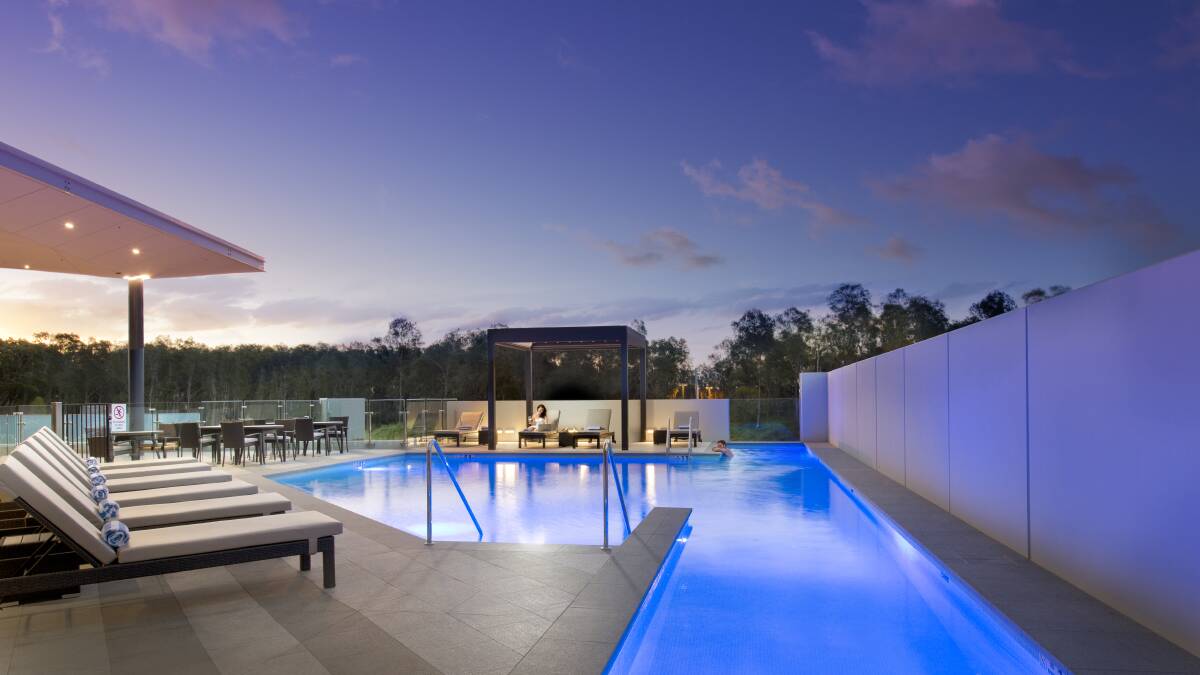 The hotel's swimming pool. 