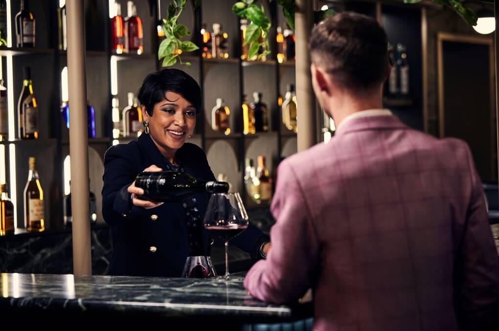The wine bar at the Interlude. The wine bar at the Interlude.