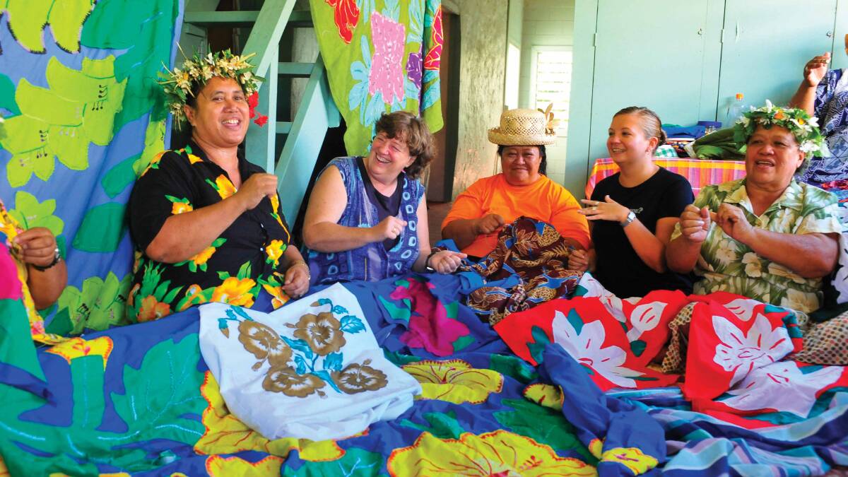 Tivaevae making. Picture: Cook Islands Tourism