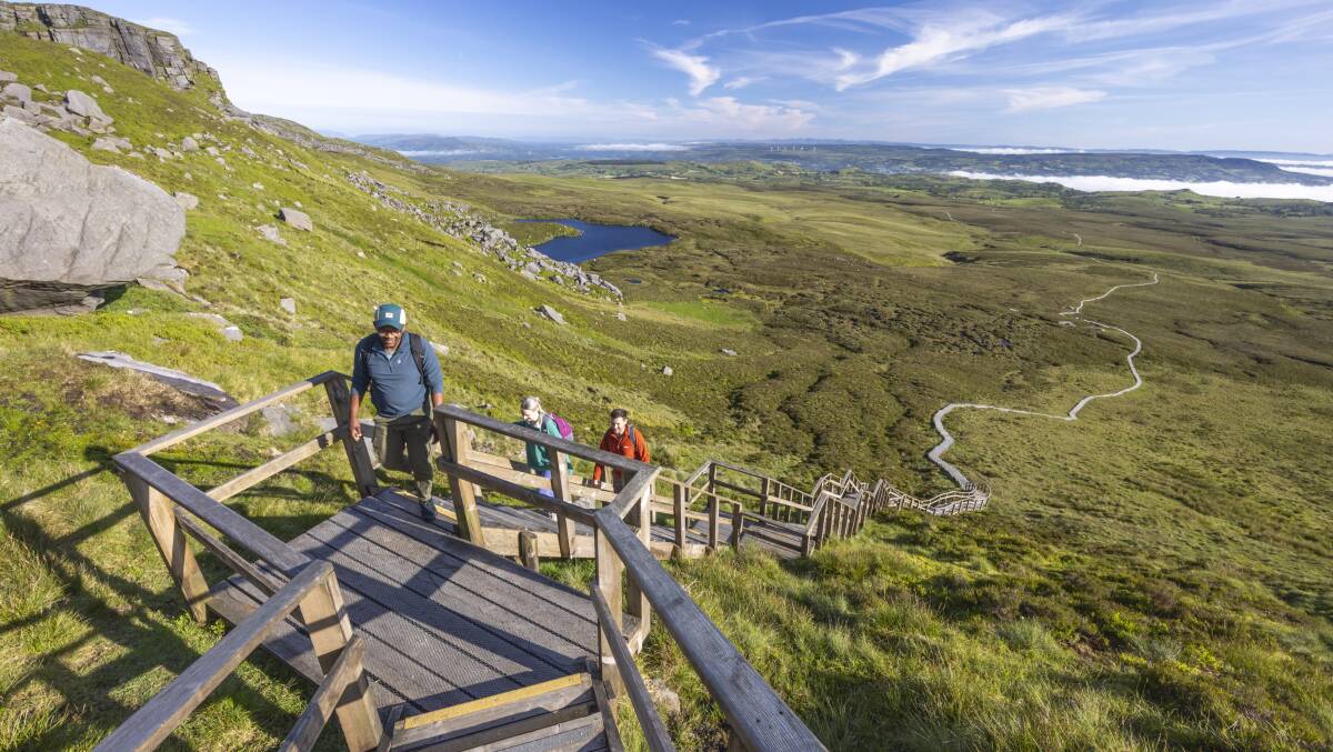 On the Cuilcagh Boardwalk Trail. Picture by Tourism Ireland