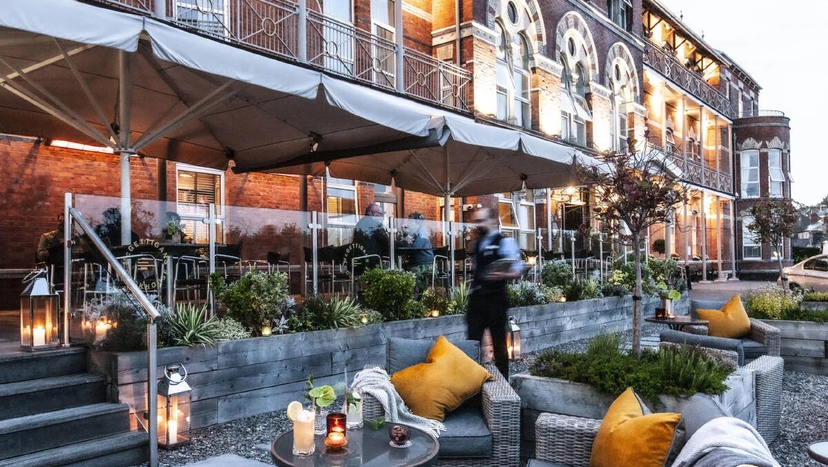 The Address hotel's red-brick exterior.