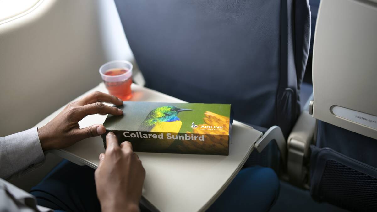 Airlink's cardboard lunchbox.