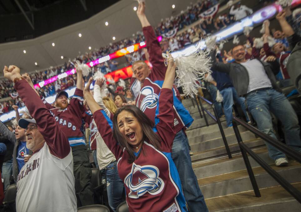 Cheering on the Avalanches. Picture: Visit Denver Cheering on the Avalanches. Picture: Visit Denver