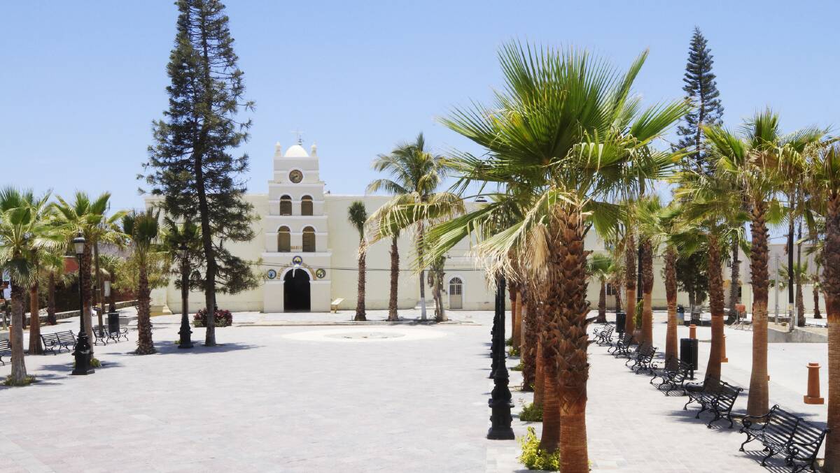 Main plaza of Todos Santos. Picture by Getty Images Main plaza of Todos Santos. Picture by Getty Images