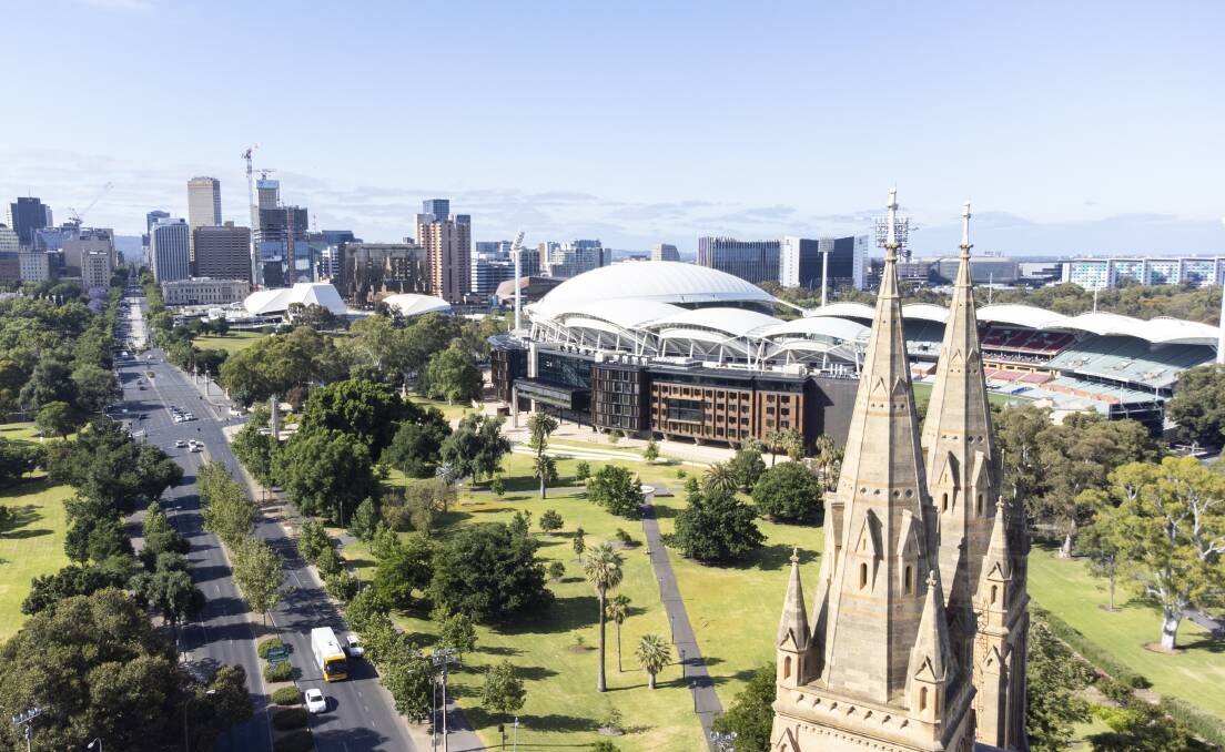 A view of Adelaide Oval. A view of Adelaide Oval.