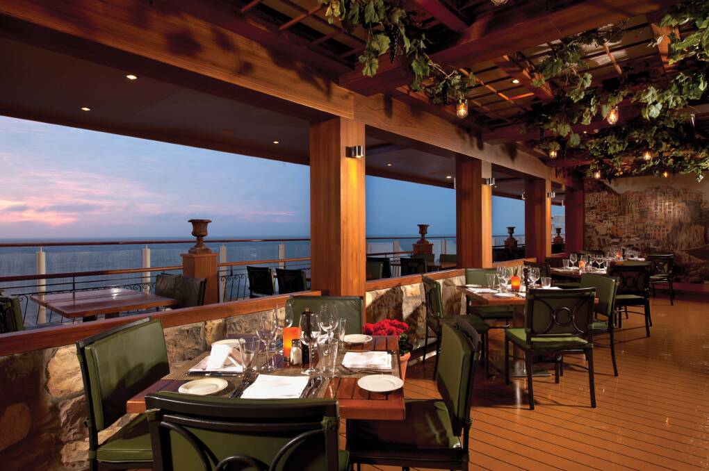 Onboard waterfront restaurant La Cucina; 
