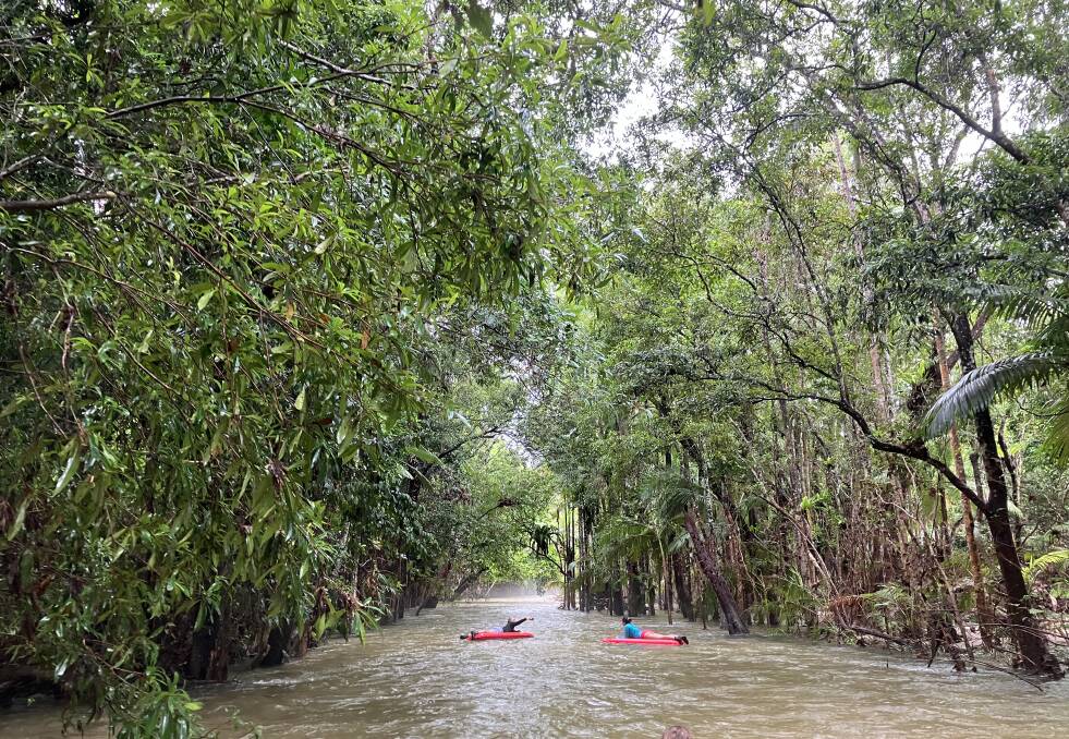 Drifting down the Mossman River. Drifting down the Mossman River.