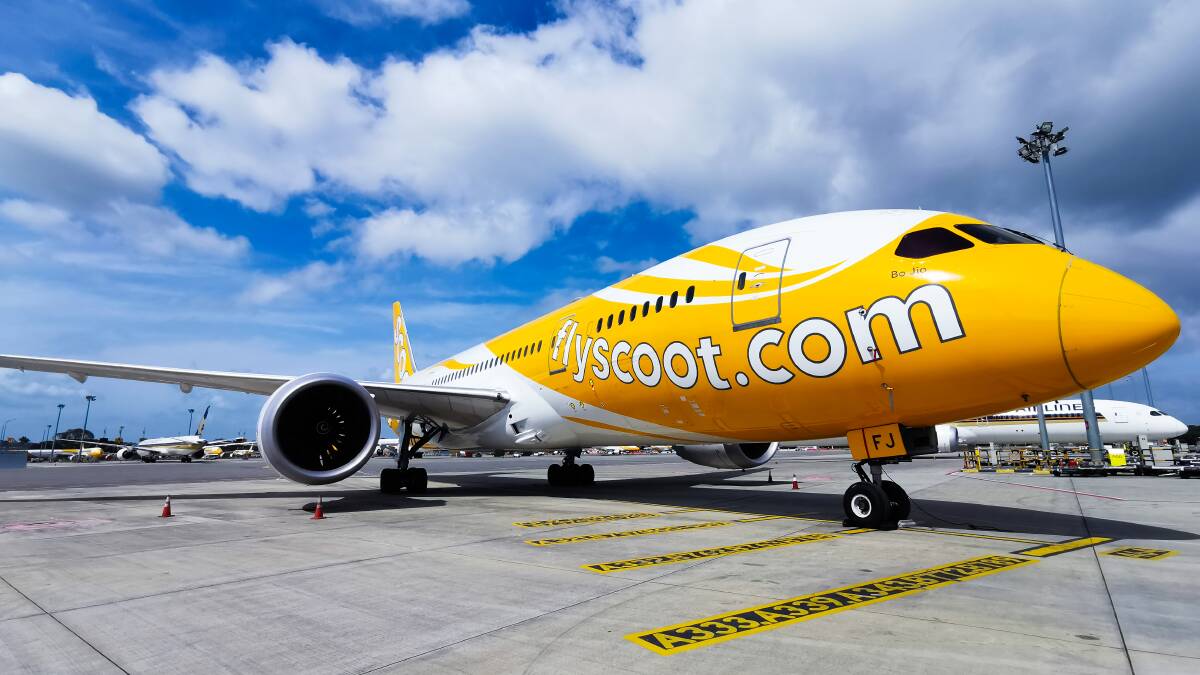 Scoot flight to Europe.