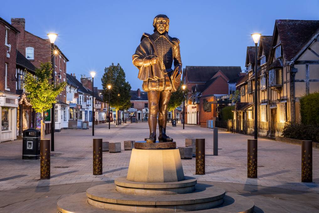 A statue of William Shakespeare in Bancroft Gardens. Picture by Getty Images