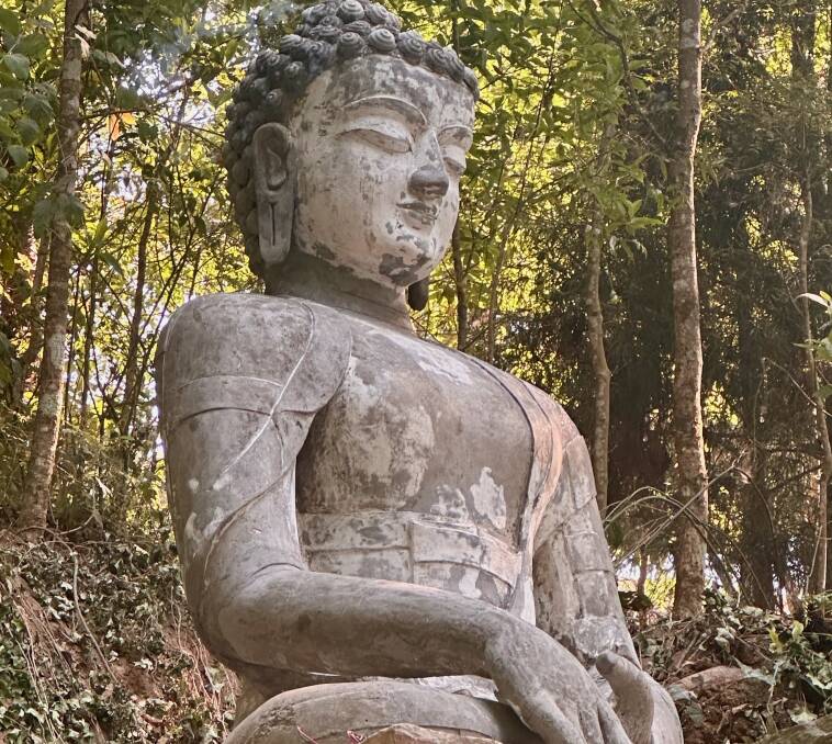 A Buddhist statue at the Dwarika's Resort in Nepal. A Buddhist statue at the Dwarika's Resort in Nepal.