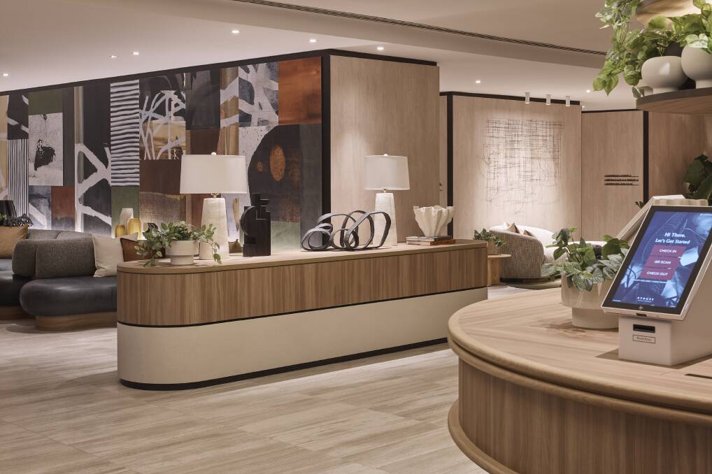 The Rydges Melbourne lobby. The Rydges Melbourne lobby.