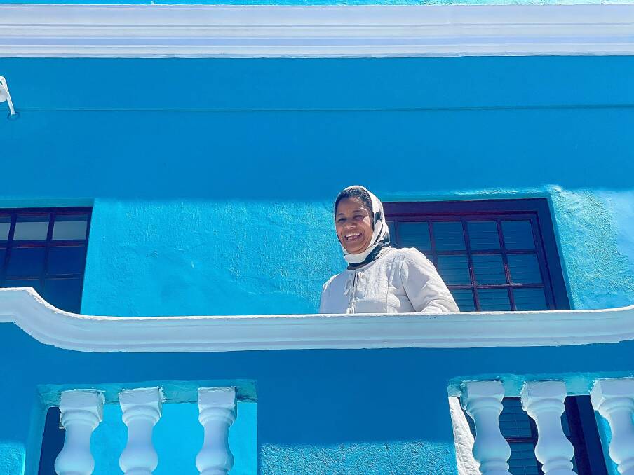 Gamidah Jacobs outside her Bo-Kaap home. Picture: Catherine Marshall
