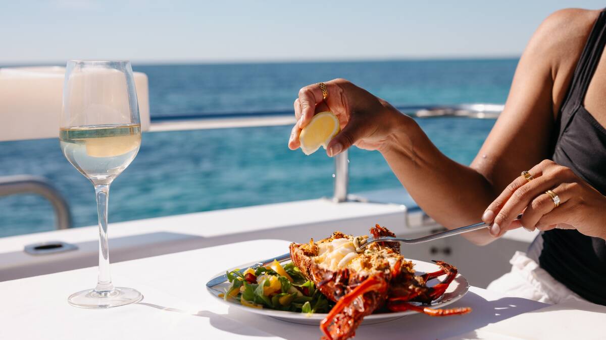 Lunchtime on the Wild Seafood cruise.