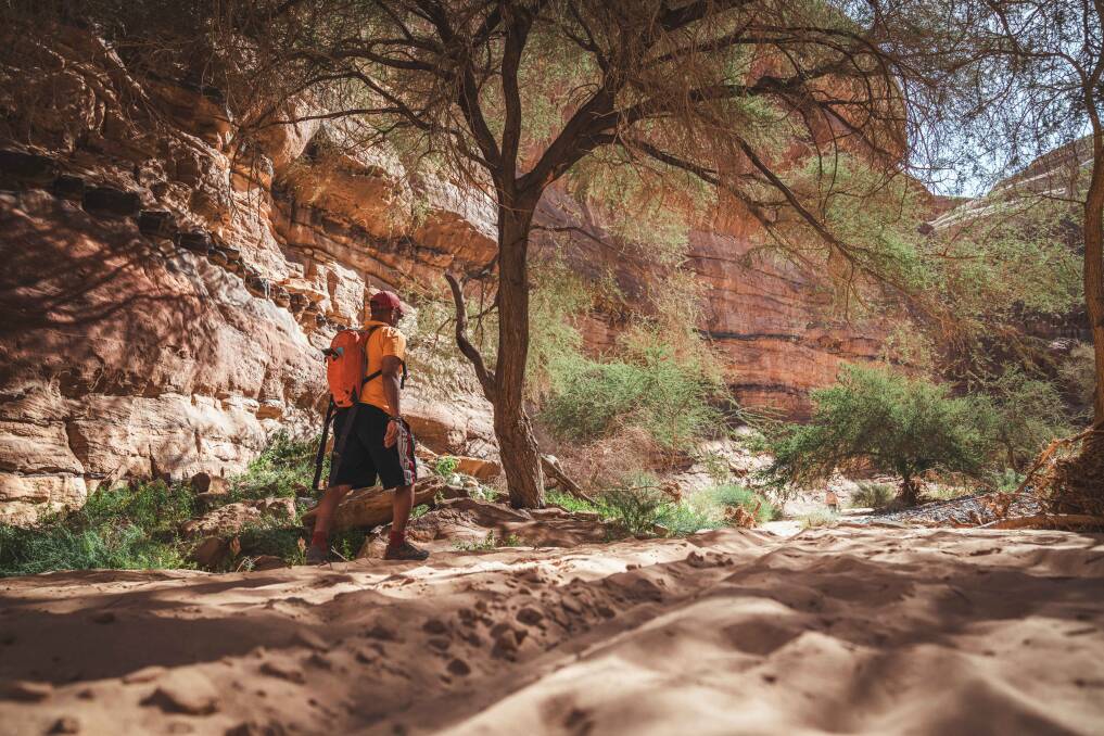 A hike through Madakhel Canyon. Picture: Oscar Lumley A hike through Madakhel Canyon. Picture: Oscar Lumley